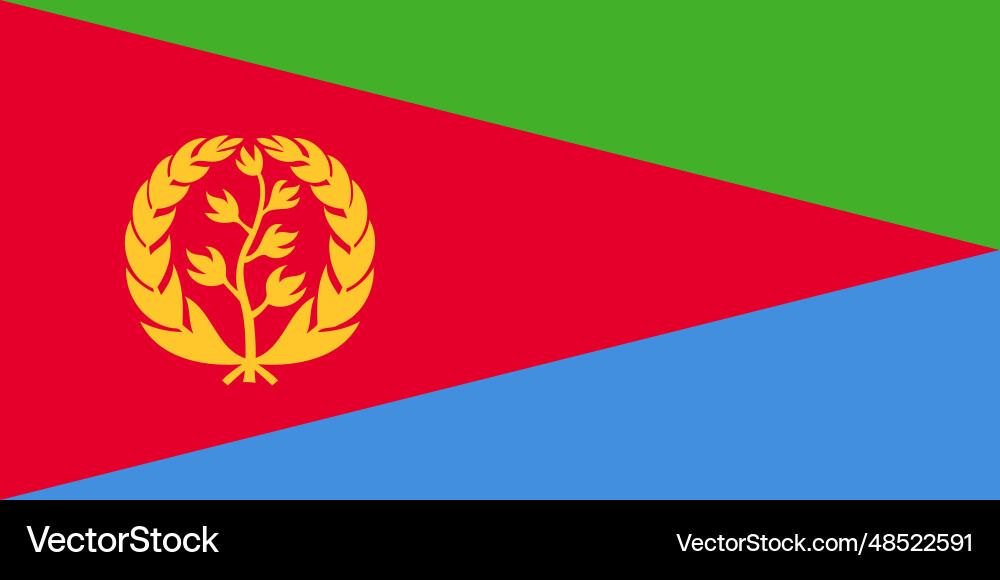 Flag of eritrea image vector image
