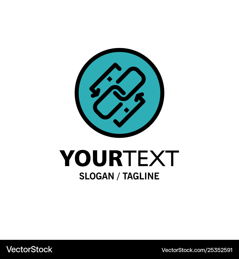 Link chain url connection business logo Link chain url connection business logo vector image