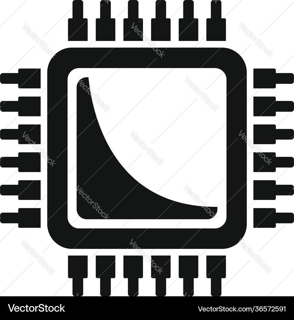 Nano processor icon simple style Nano processor icon simple style vector image