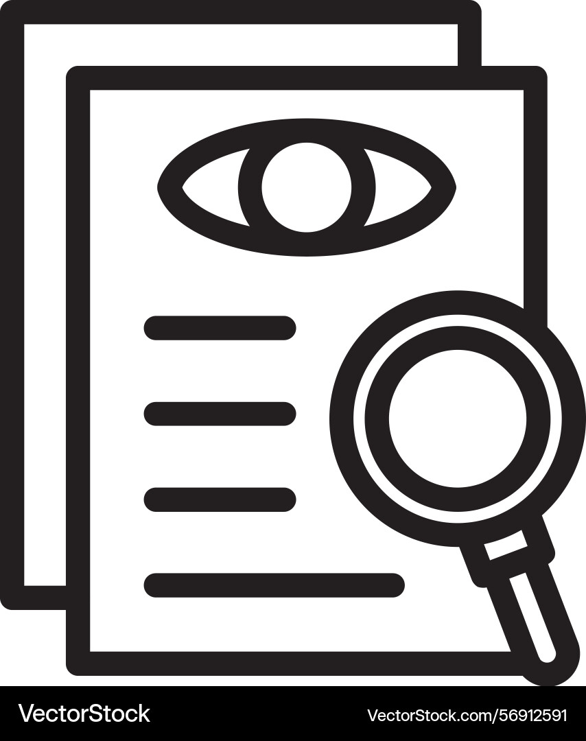 Observations linear style icon design vector image