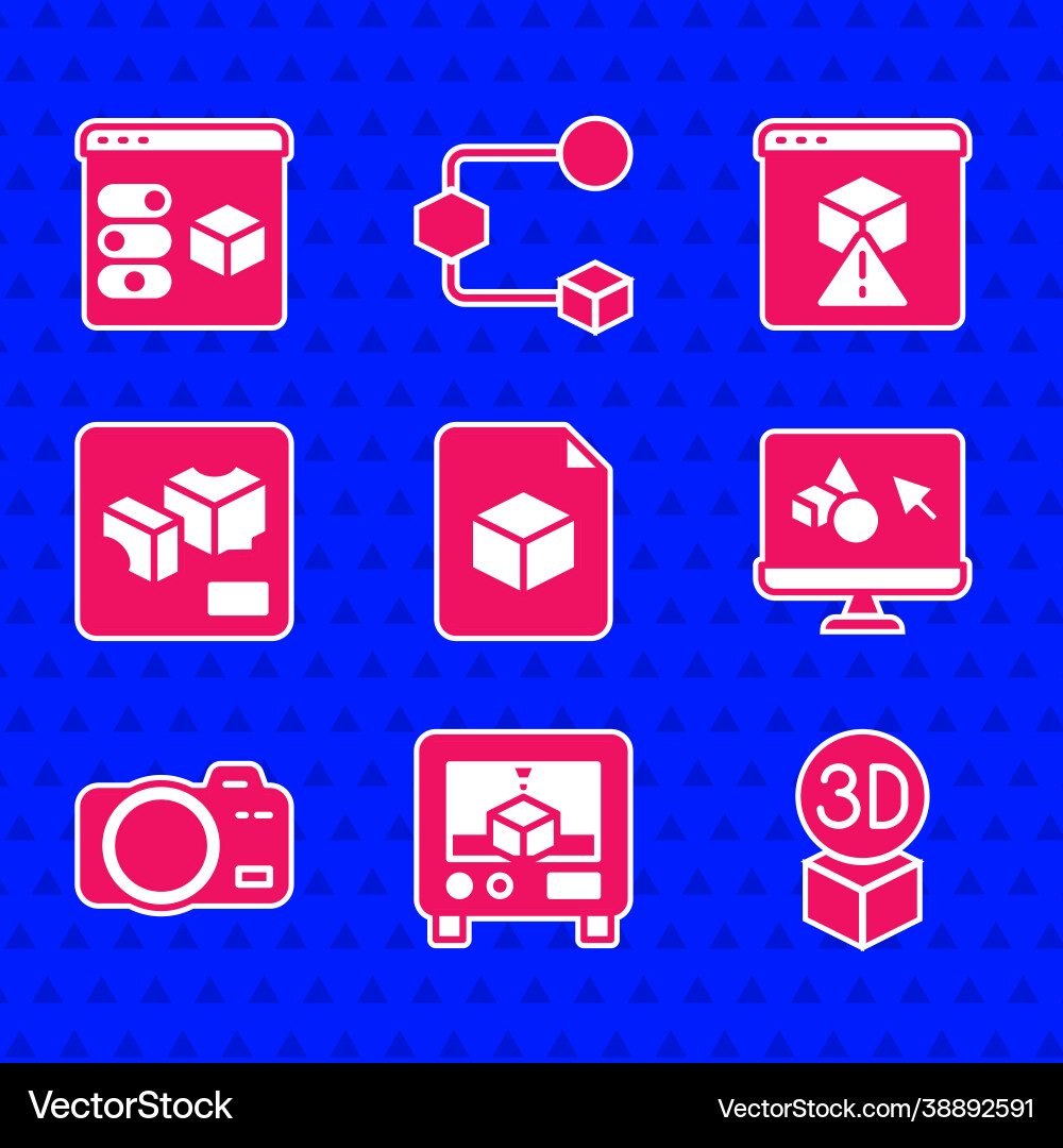 Set isometric cube file 3d printer software Set isometric cube file 3d printer software Vector Image