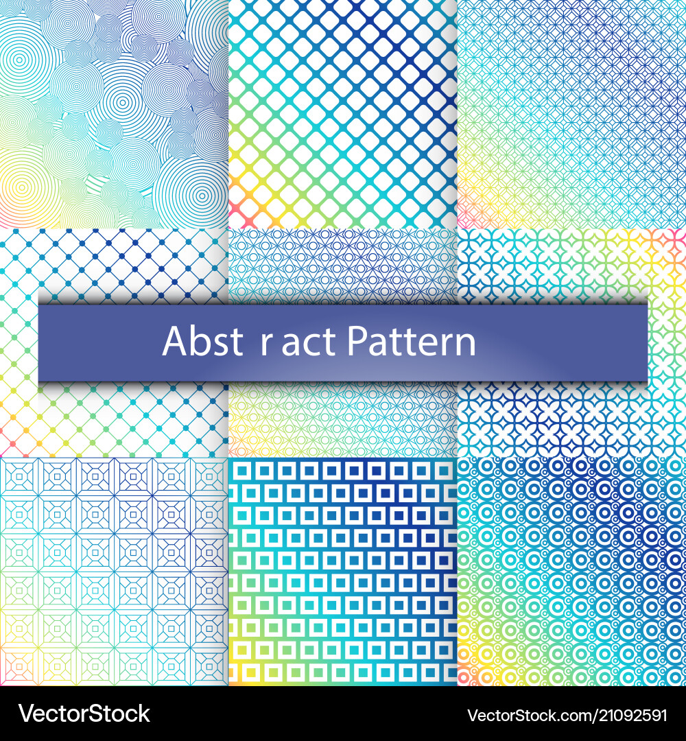 Set of seamless with large and small lines vector image