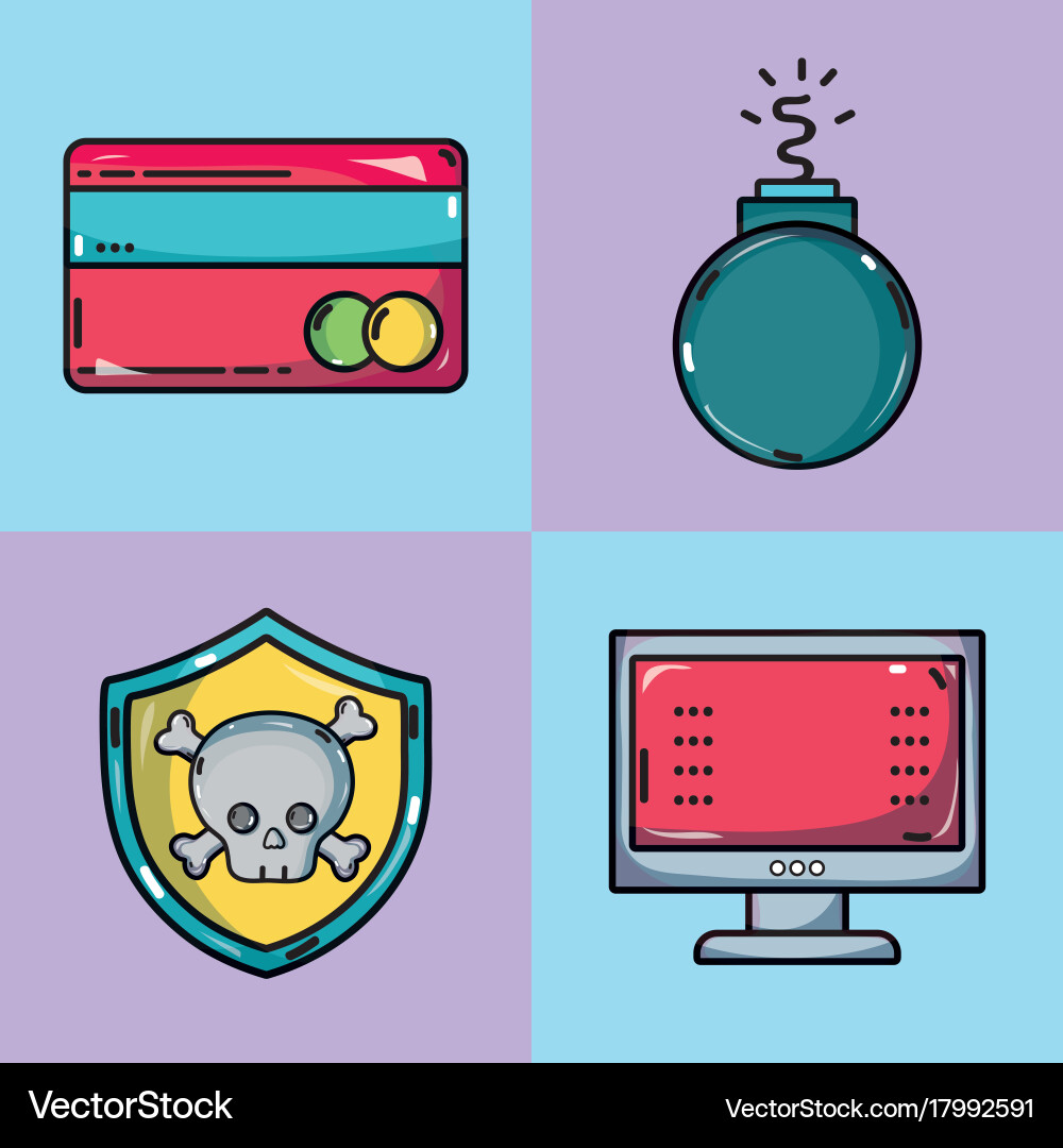 Set programmer data information technology vector image