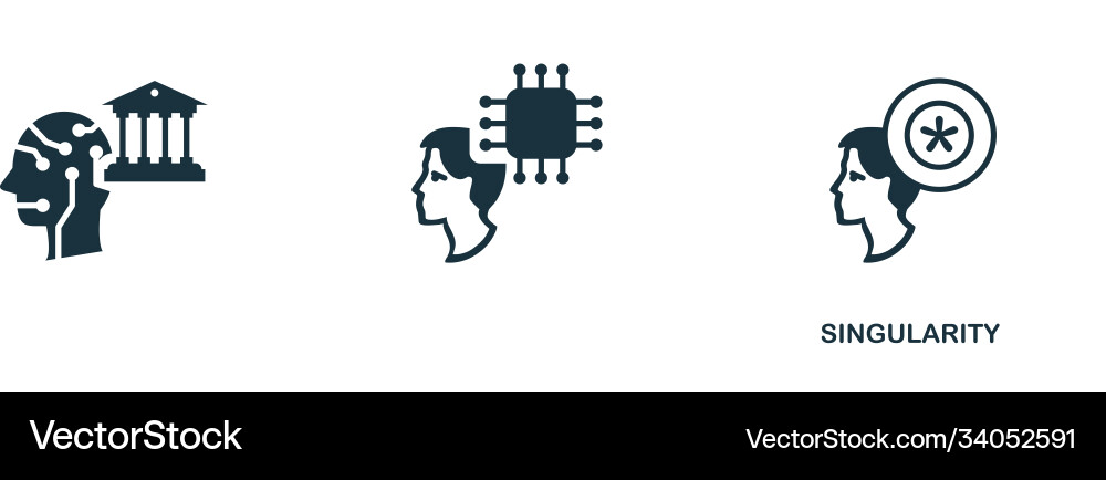 Singularity icon creative simple design from Vector Image