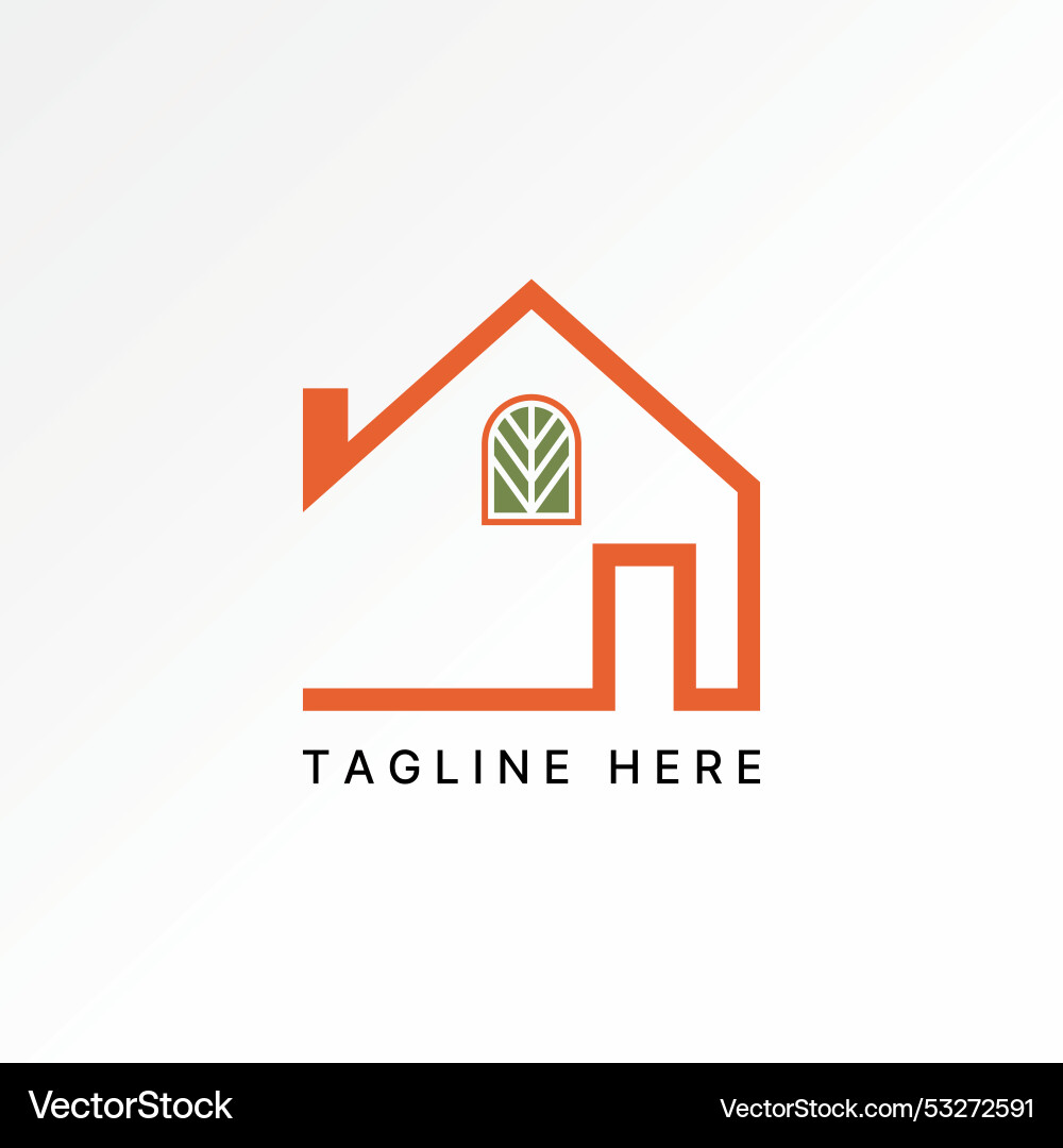 Stock simple line home reusable window leaf Stock simple line home reusable window leaf vector image