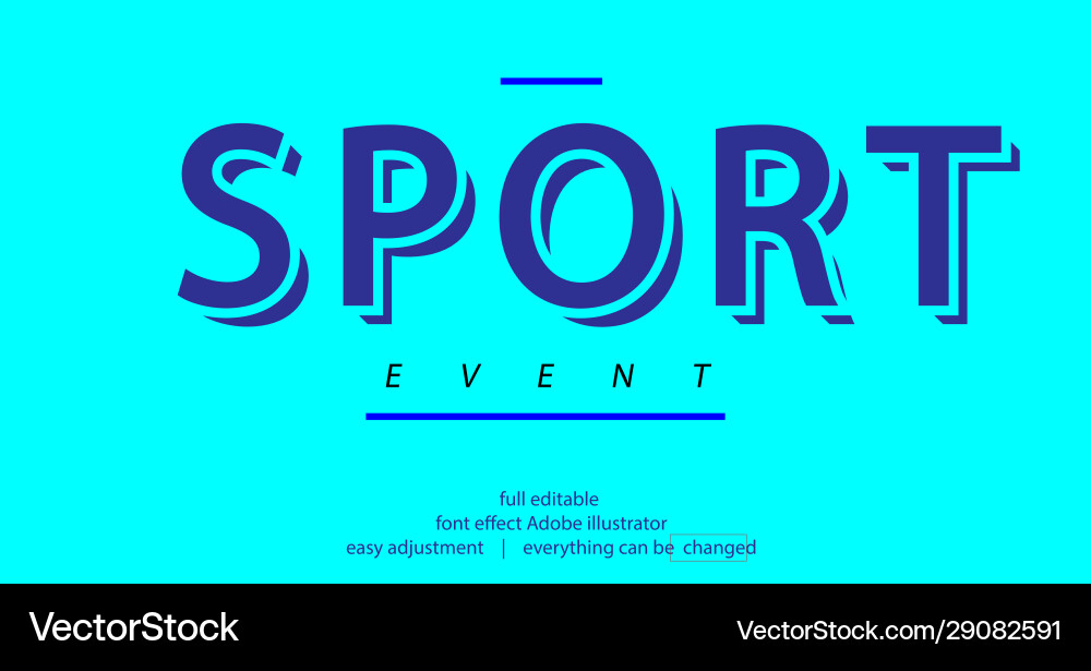 Text effect template easy editable and customize Text effect template easy editable and customize vector image