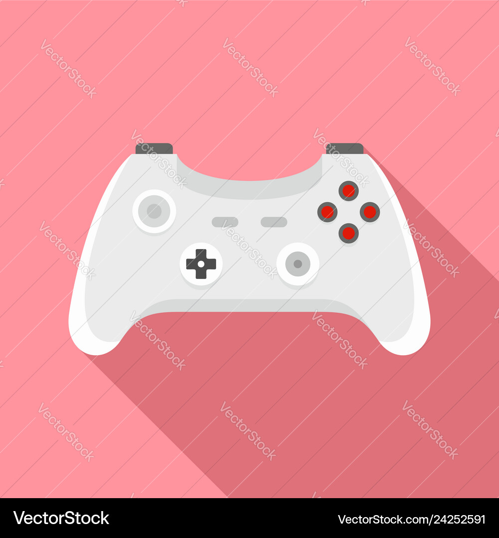 Wireless gamepad icon flat style Wireless gamepad icon flat style vector image