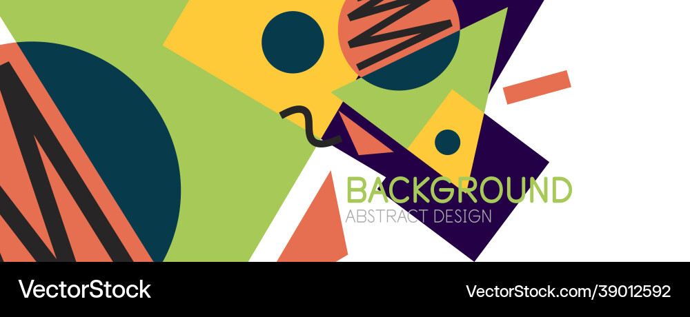 Abstract background blocks lines triangles vector image