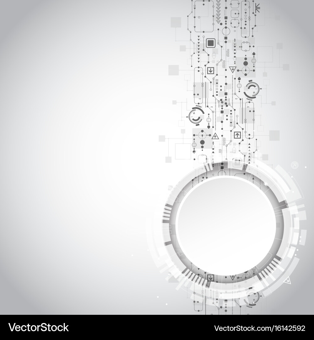 Abstract background with various technological vector image