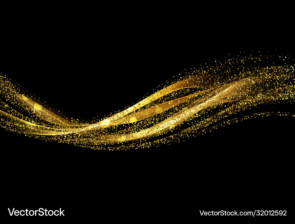 Abstract shiny color gold wave design element Abstract shiny color gold wave design element vector image