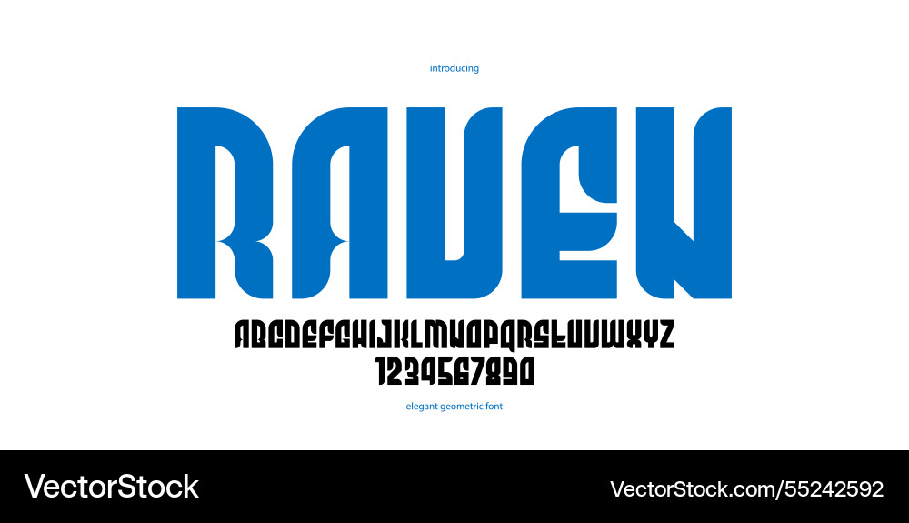 Bold simple sans serif display font for logos Bold simple sans serif display font for logos vector image
