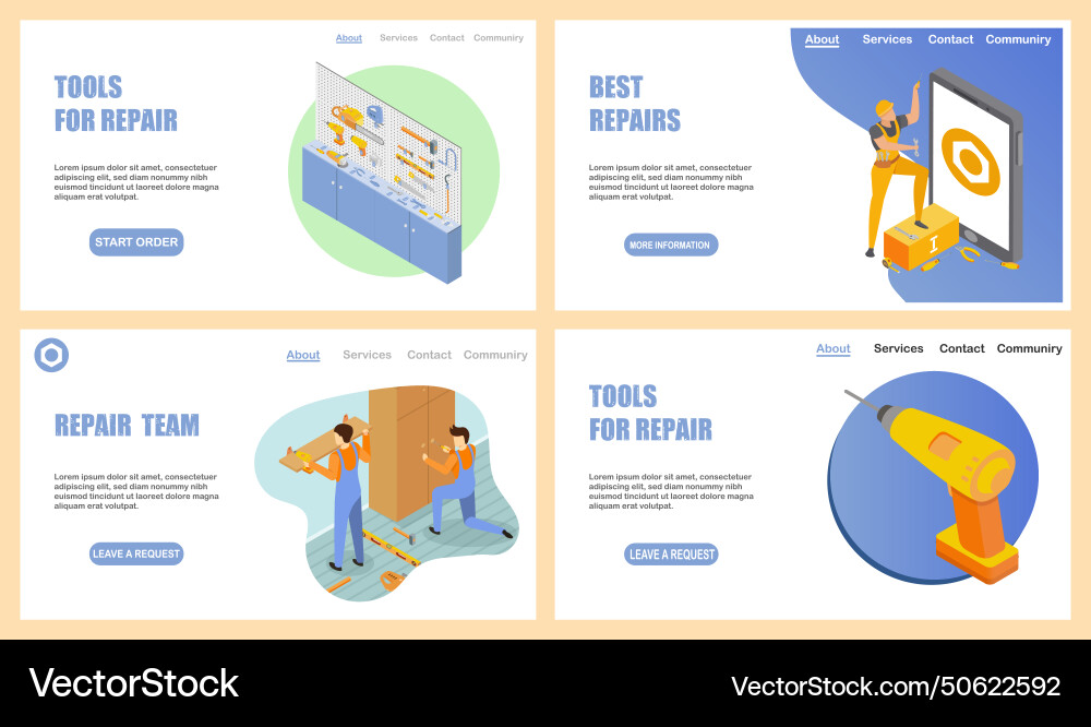 Building tools concept icons set Building tools concept icons set vector image