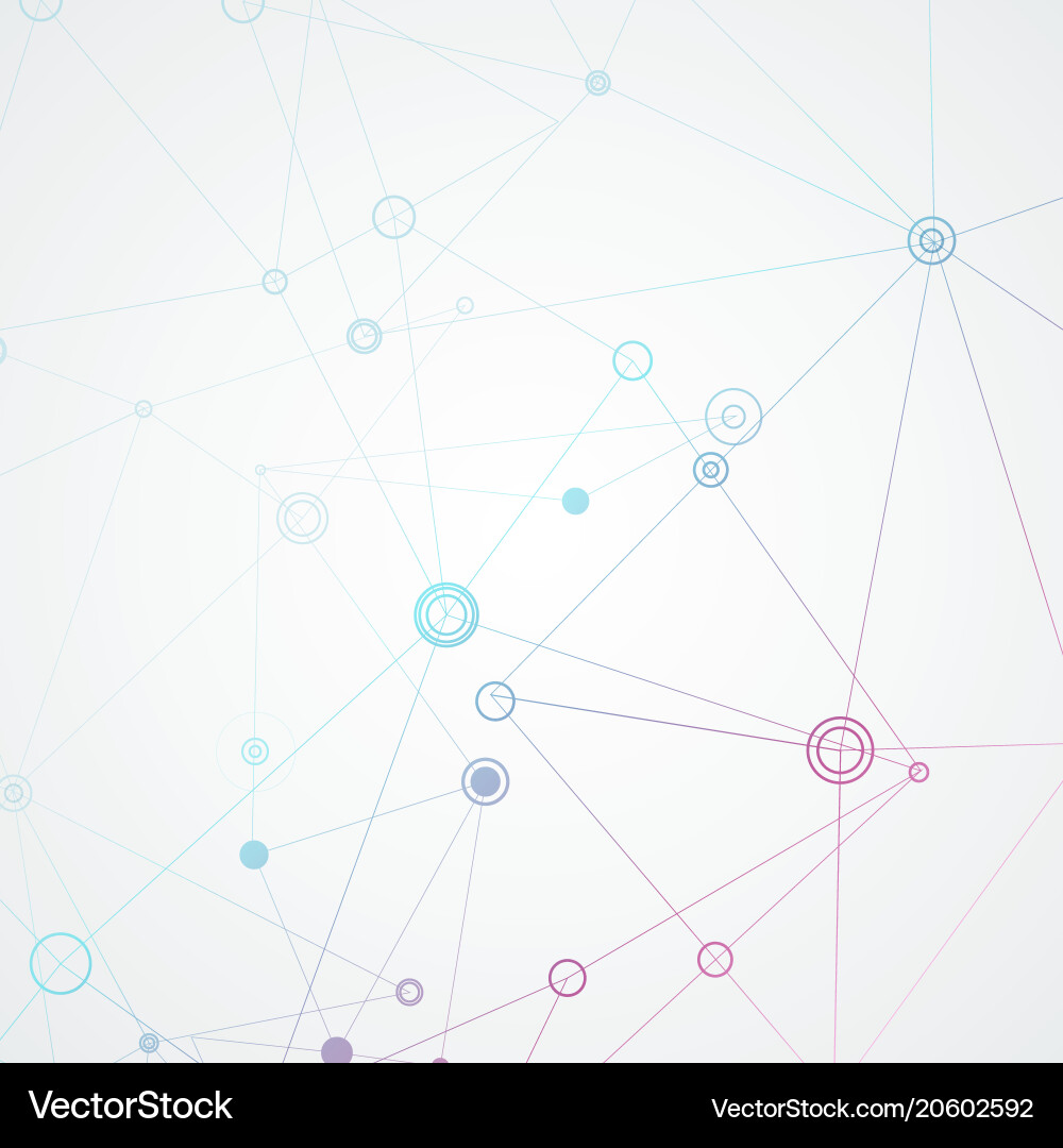 Connection polygonal with connecting dots vector image