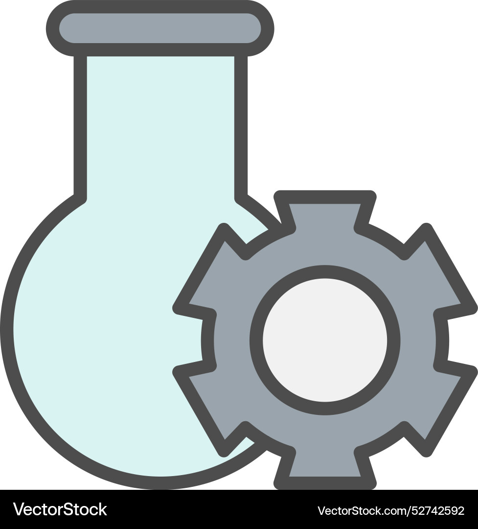 Experiment line filled icon design Vector Image