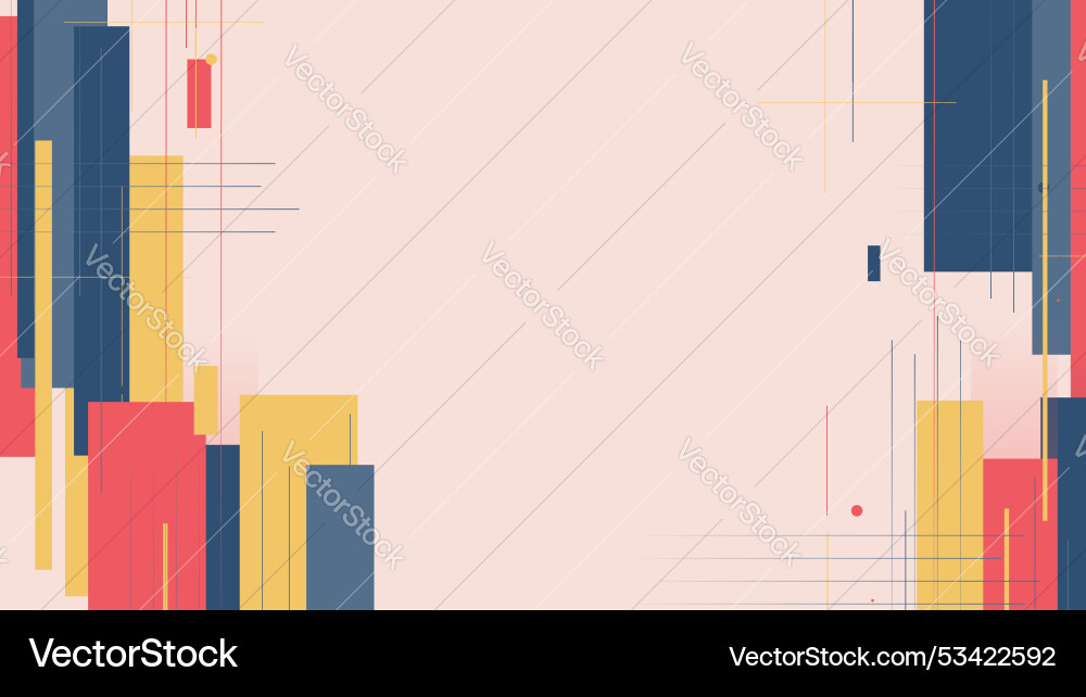 Geometric Color Block Background vector image