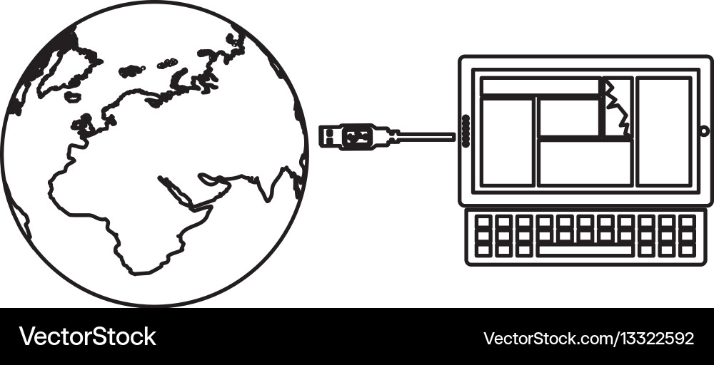 Global hosting data center icon vector image
