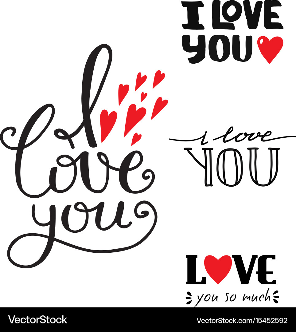 Ich Liebe Dich Text Lang Zum Kopieren Ich liebe dich Text Overlays Hand gezeichnet Vektorbild