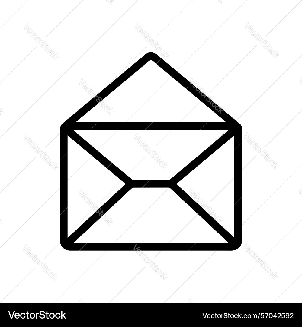 Mail line icon envelope message isolated Vector Image