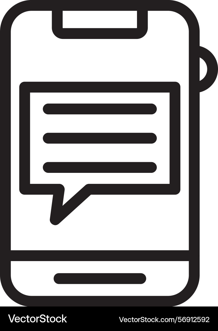 Message linear style icon design vector image