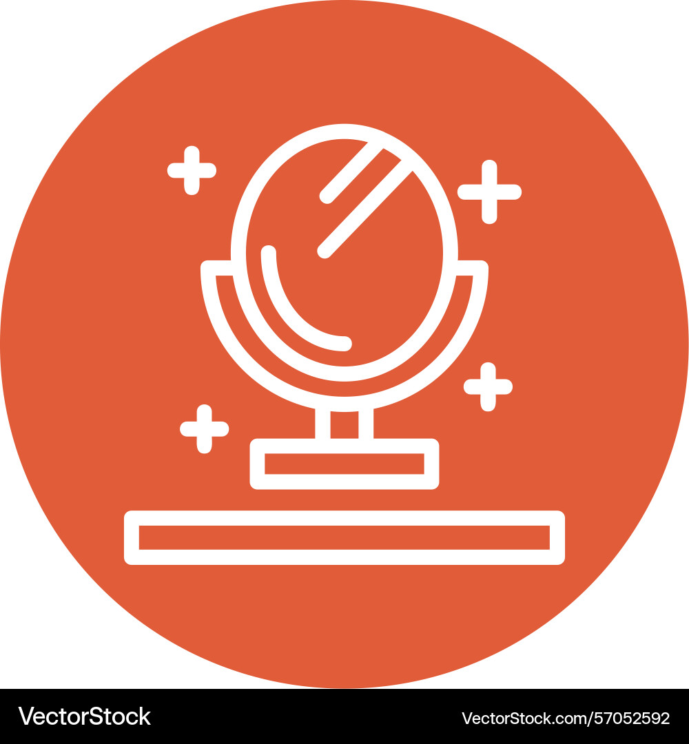 Mirror line circle style icon design Vector Image
