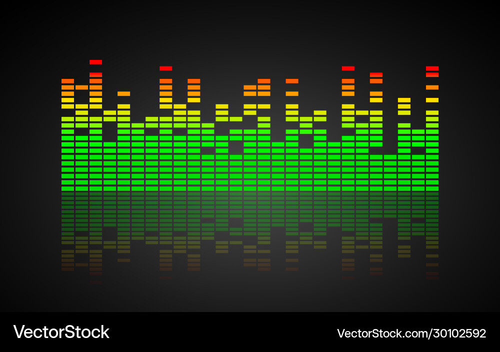 Music equalizer dynamic volume Royalty Free Vector Image