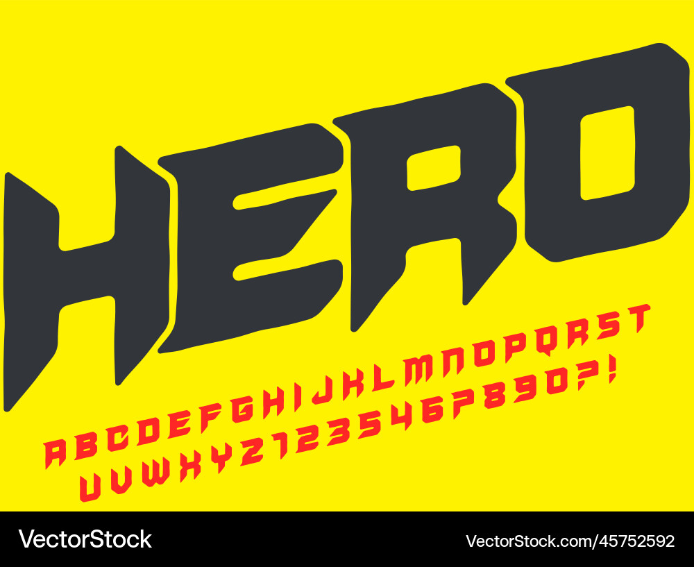 Racing display font design dynamic alphabet Racing display font design dynamic alphabet vector image