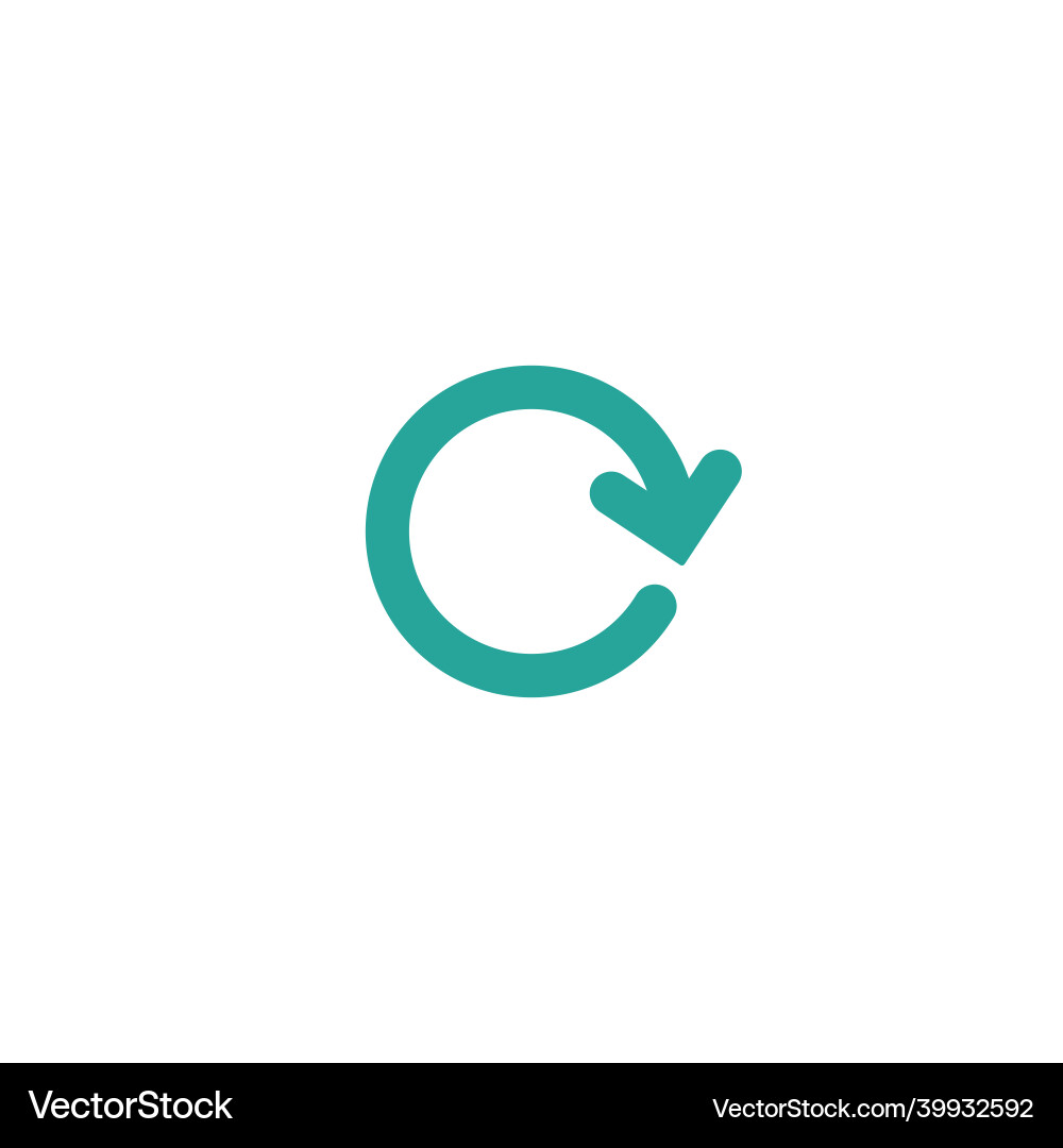 Refresh reload wait icon blue round rotation Vector Image
