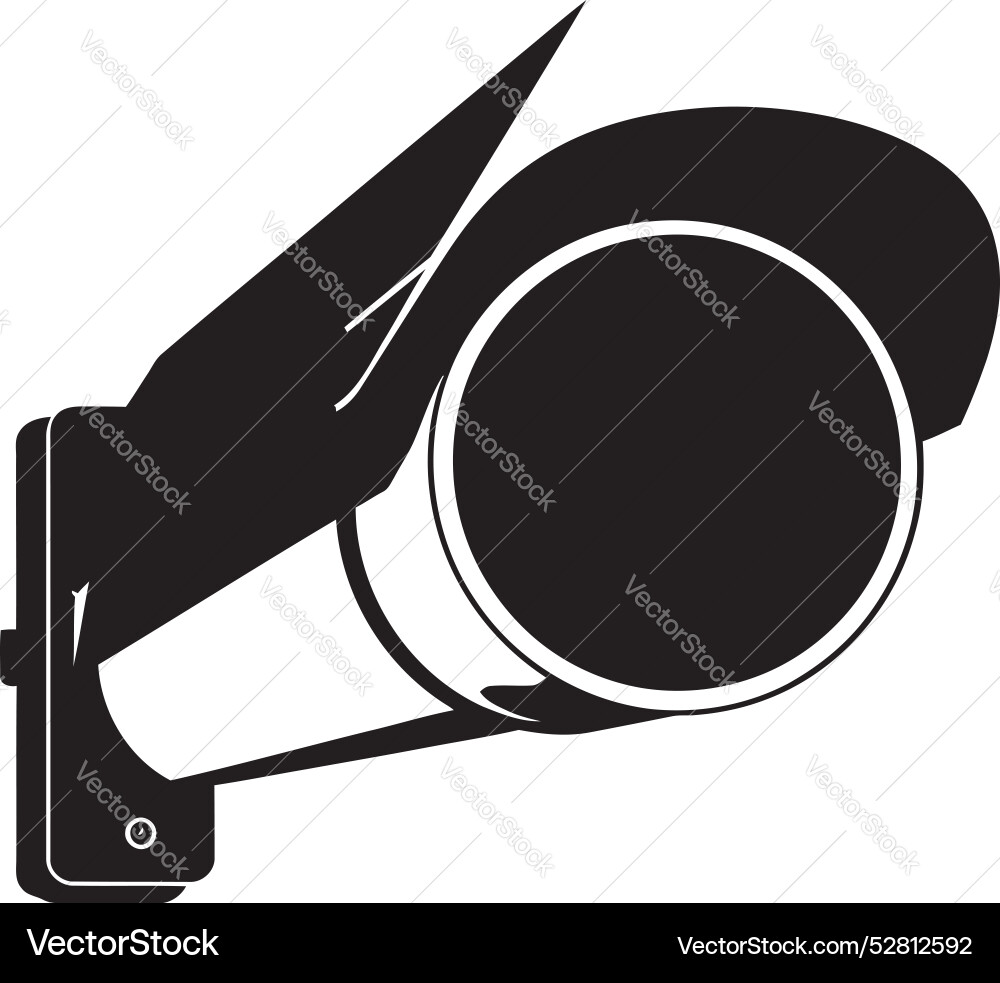Shieldwatchdog security camera icon emblem Vector Image