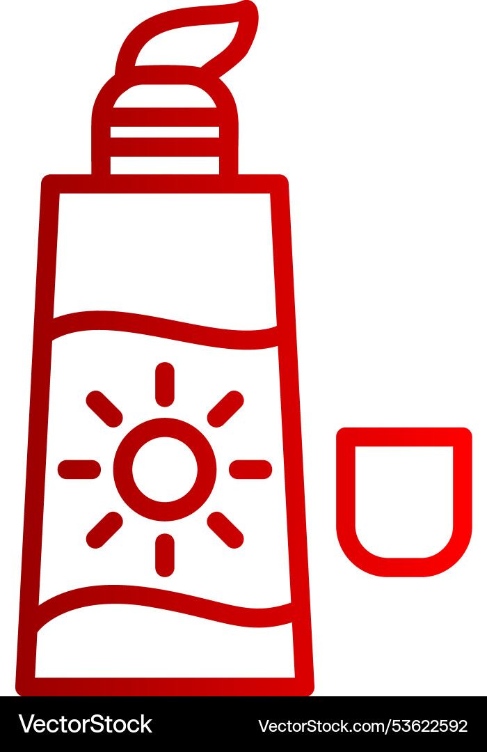Sunblock line gradient icon Vector Image