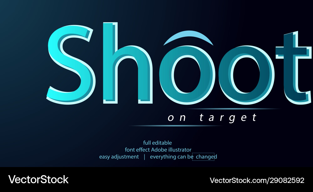 Text effect template easy editable and customize Text effect template easy editable and customize vector image