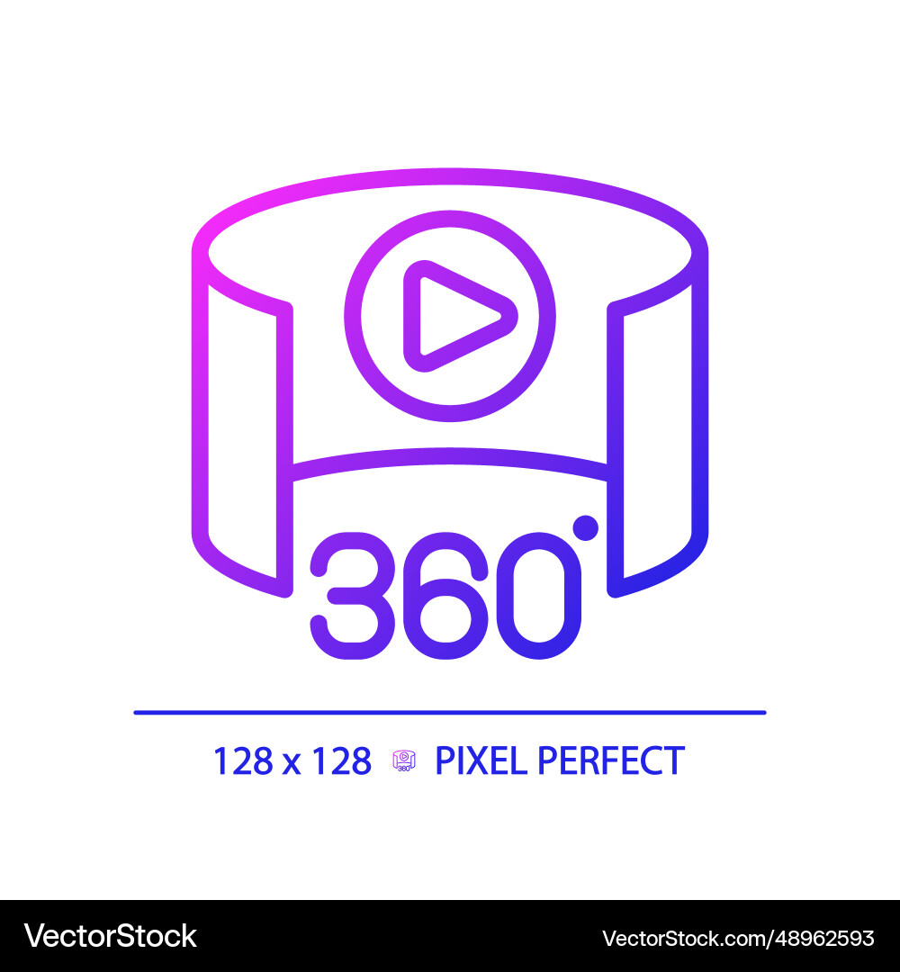 2d thin linear gradient 360 degree icon 2d thin linear gradient 360 degree icon vector image