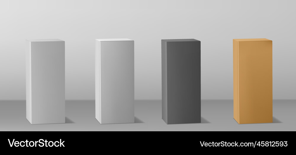 3d columns isolated on grey background 3d columns isolated on grey background vector image