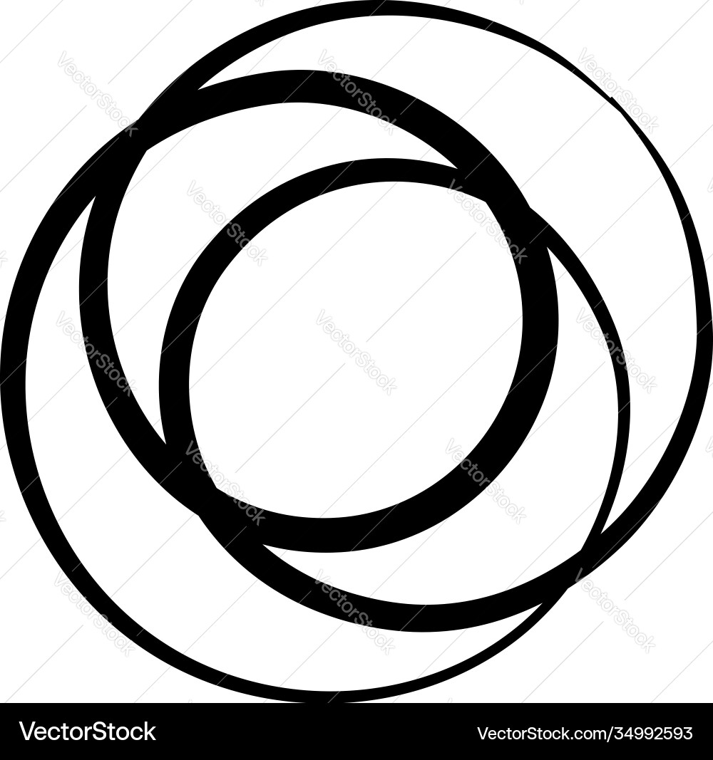 Curlicue loop shapes elements Curlicue loop shapes elements vector image