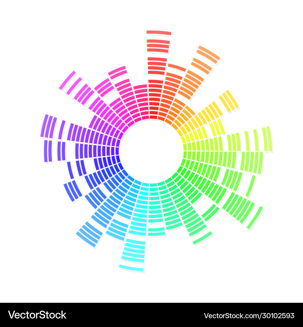 Dynamic Sound Wave Equalizer vector image