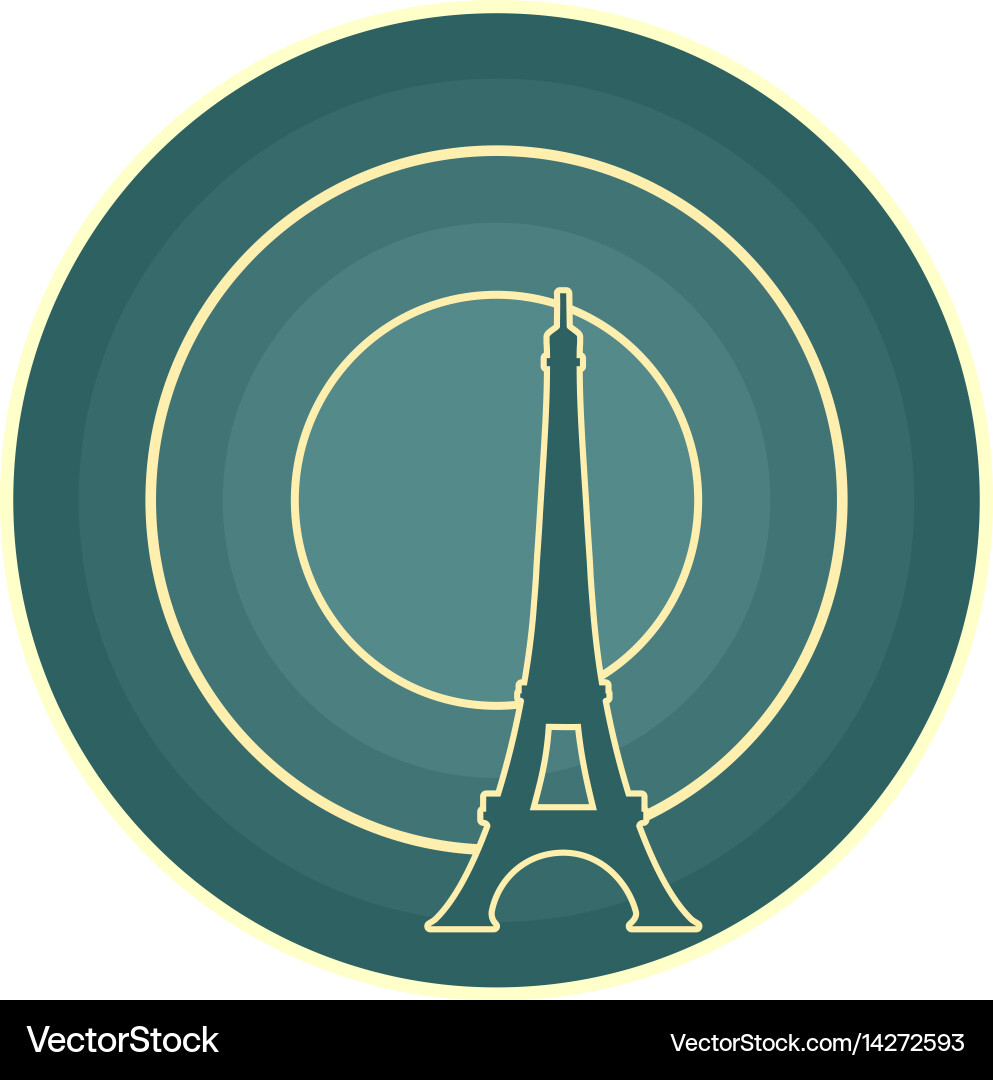 Eiffel tower in paris gradient radiant backdrop Vector Image