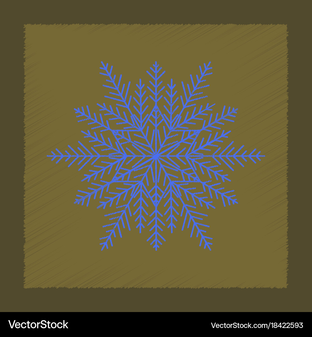 Flat shading style icon snowflake Vector Image