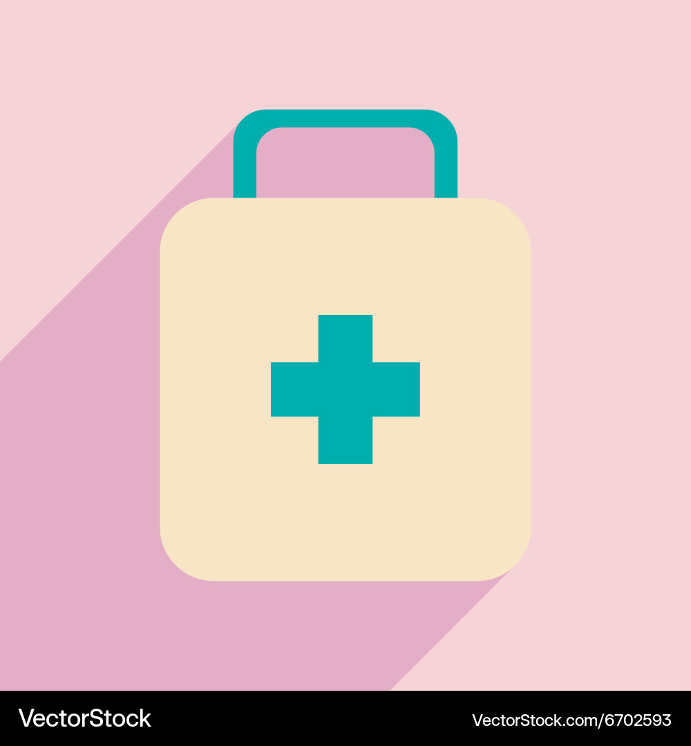 Flat with shadow icon and mobile application vector image