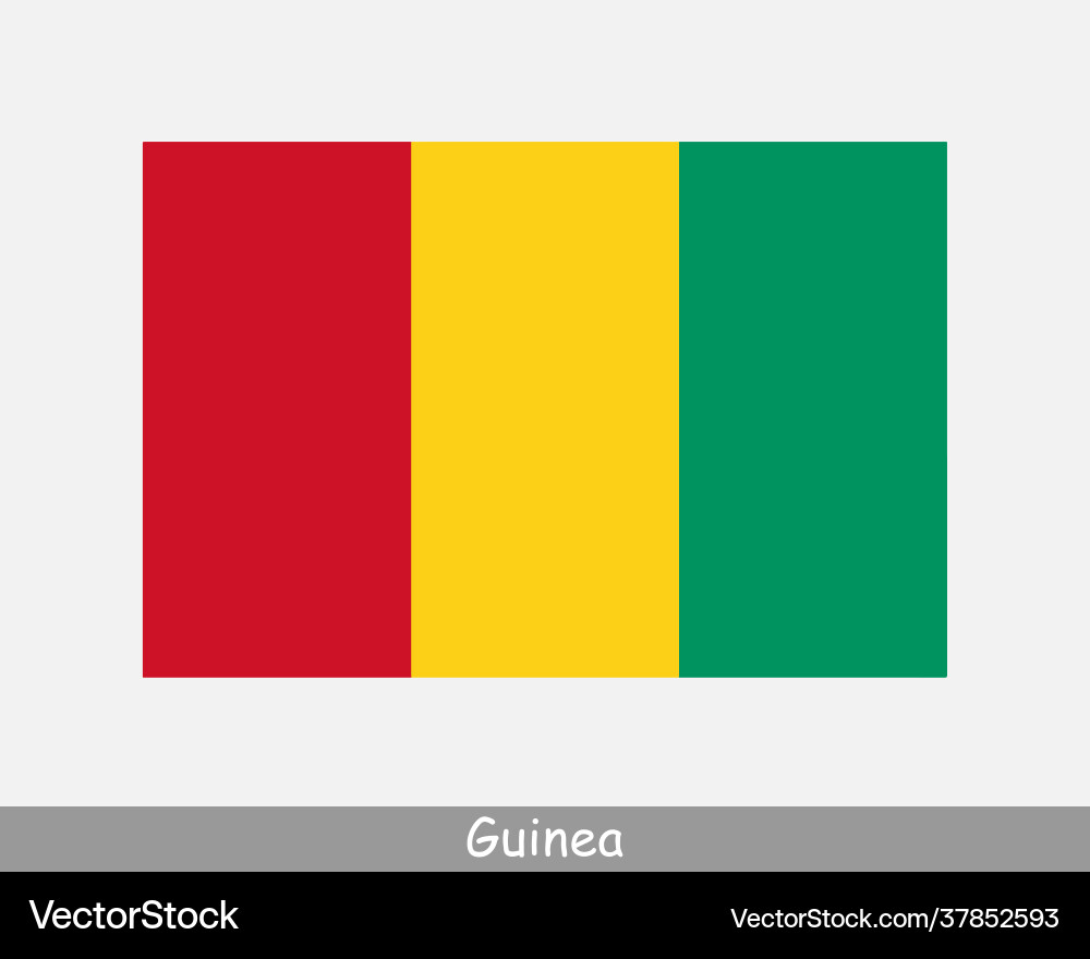 Guinea guinean national country flag banner icon Guinea guinean national country flag banner icon vector image