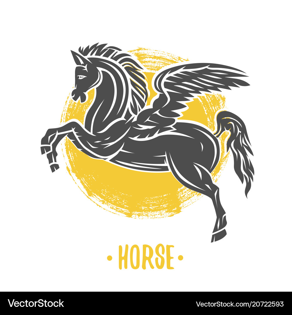 Heraldic Pegasus Shields Vector Image