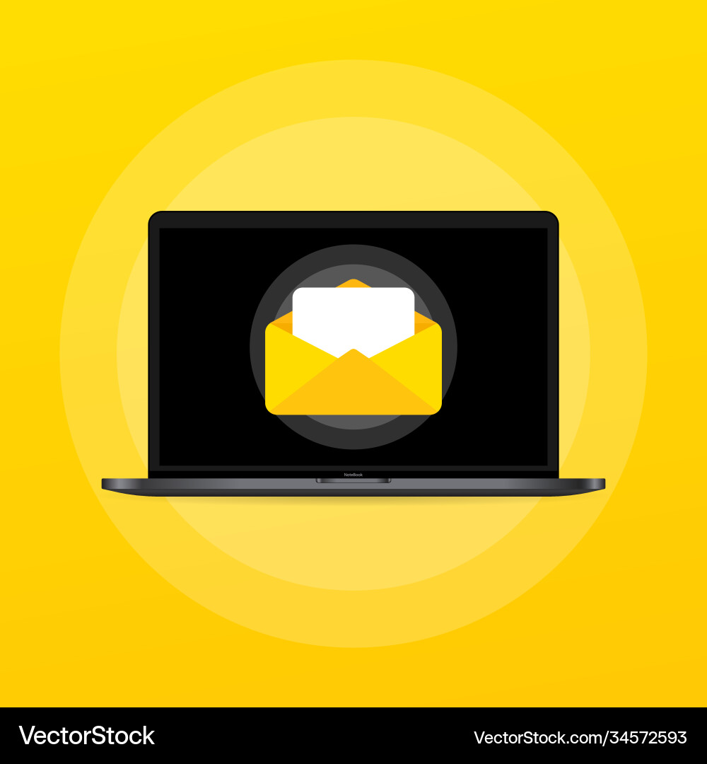 Opened letter with document email message Opened letter with document email message vector image