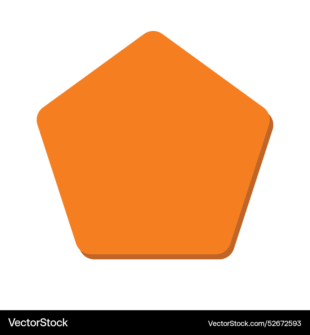 Pentagon 2d basic shape math vector image