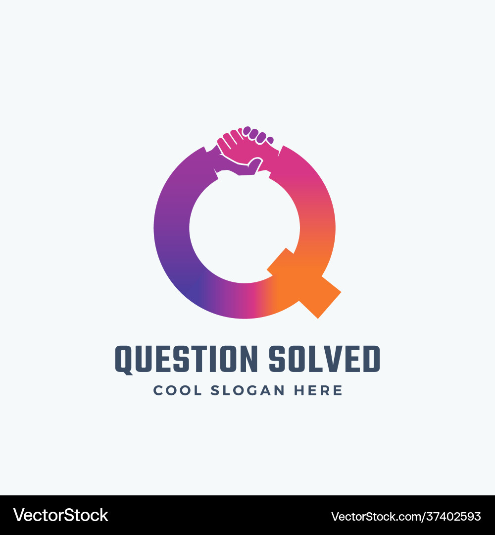 Question solved abstract sign symbol Question solved abstract sign symbol vector image