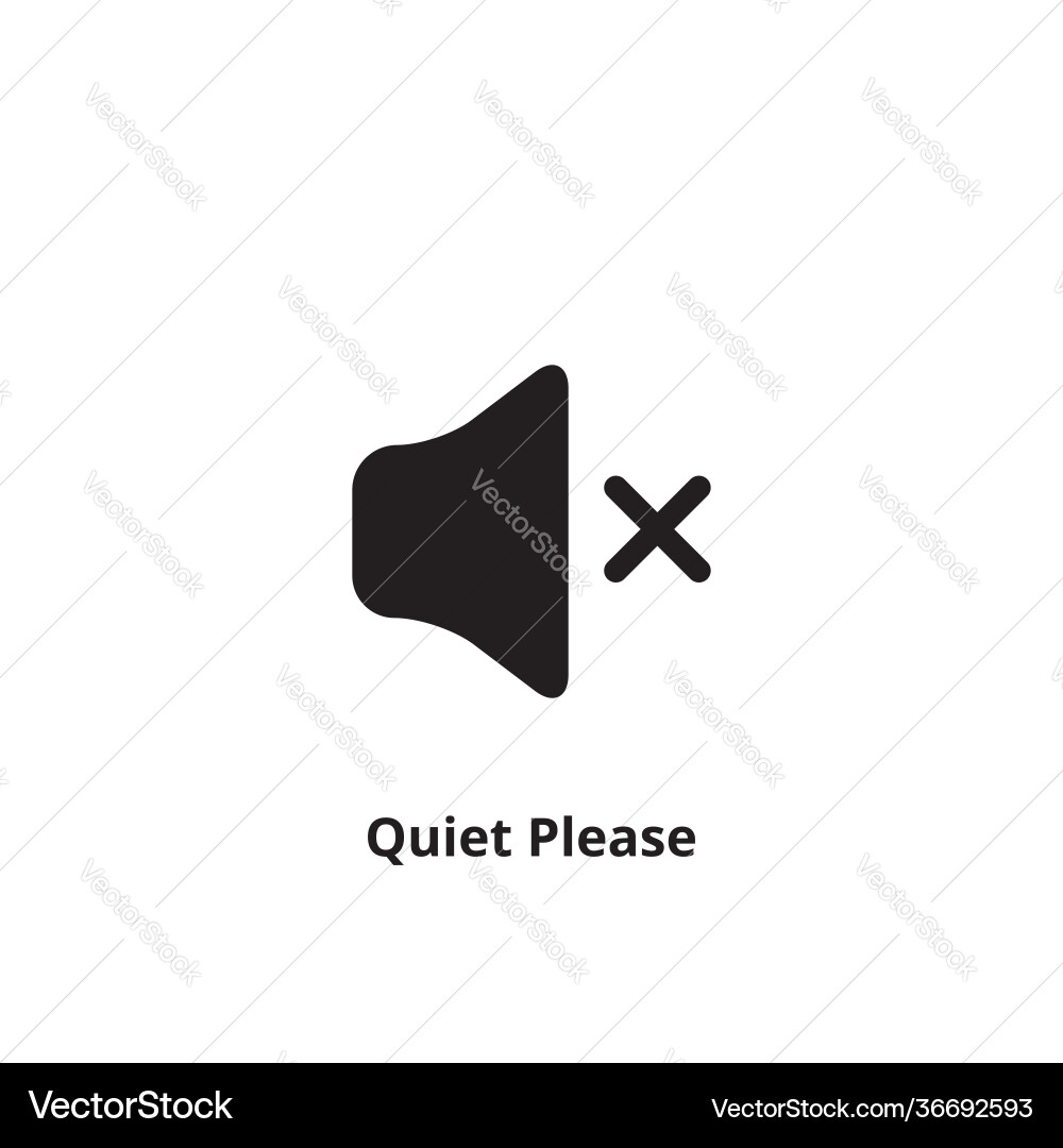 Quiet Please Symbol Icon vector image