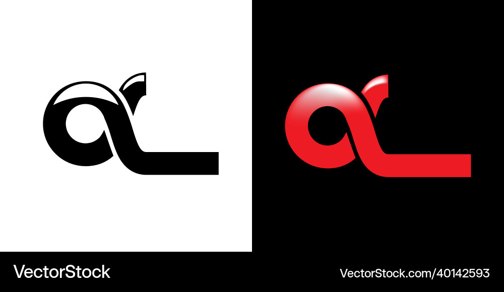 Red alpha sign with a gradient similar to loop Red alpha sign with a gradient similar to loop vector image