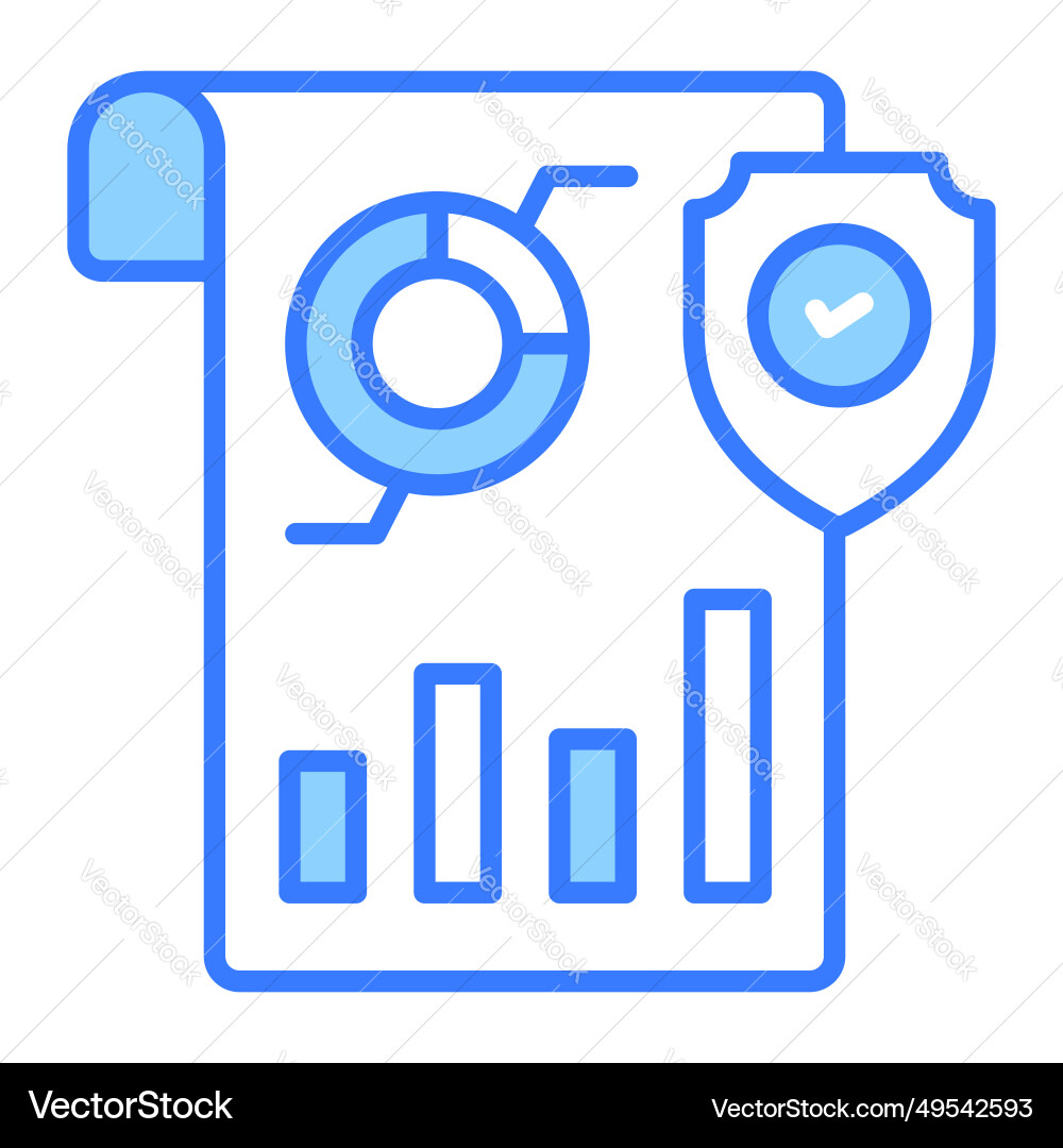 Safety shield with data page denoting Vector Image