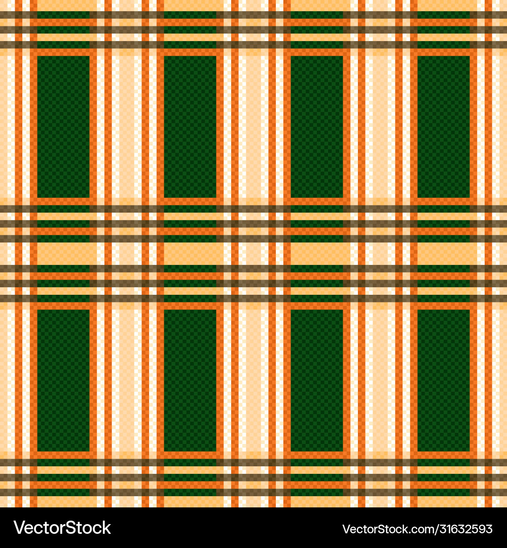 Seamless rectangular pattern in orange and green Vector Image
