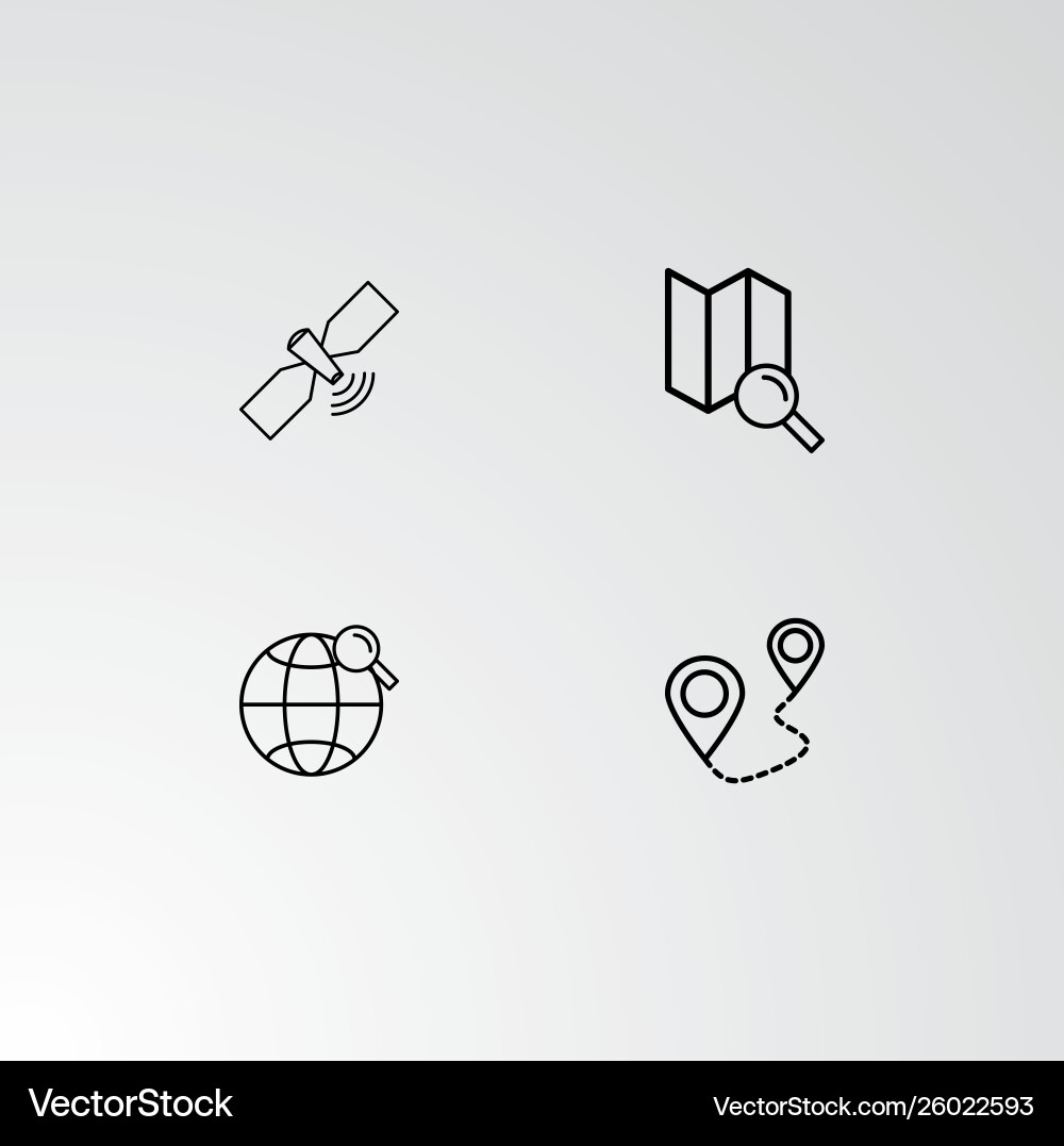 Set 4 perfect icons for navigation Vector Image