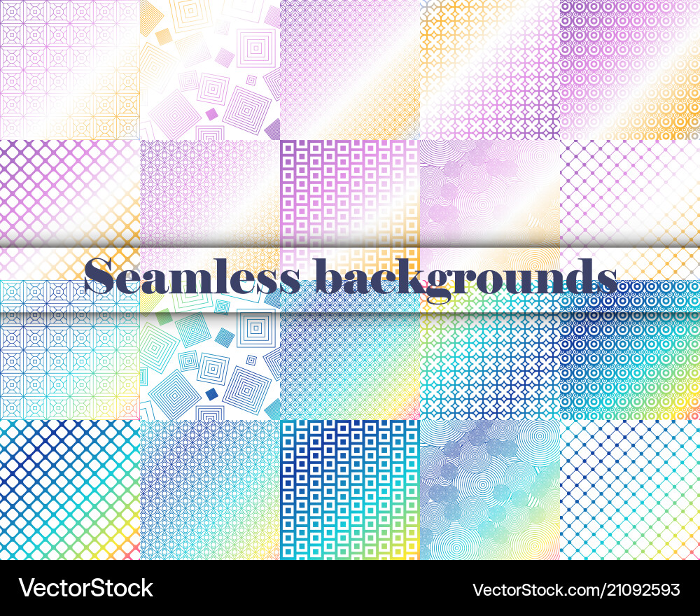 Set of seamless with large and small lines Set of seamless with large and small lines Vector Image