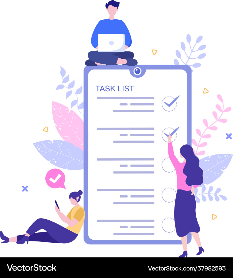 Task list to do time management work Task list to do time management work vector image