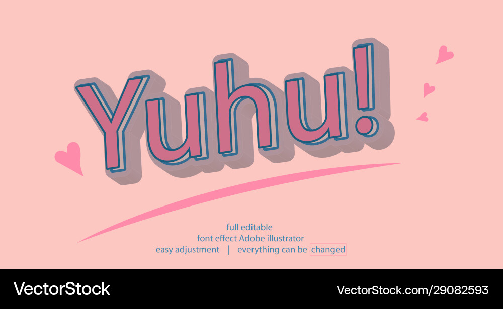 Text effect template easy editable and customize Text effect template easy editable and customize vector image